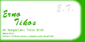 erno tikos business card