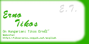 erno tikos business card